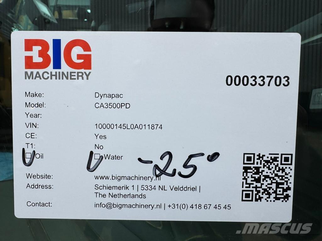 Dynapac CA3500PD Single drum rollers