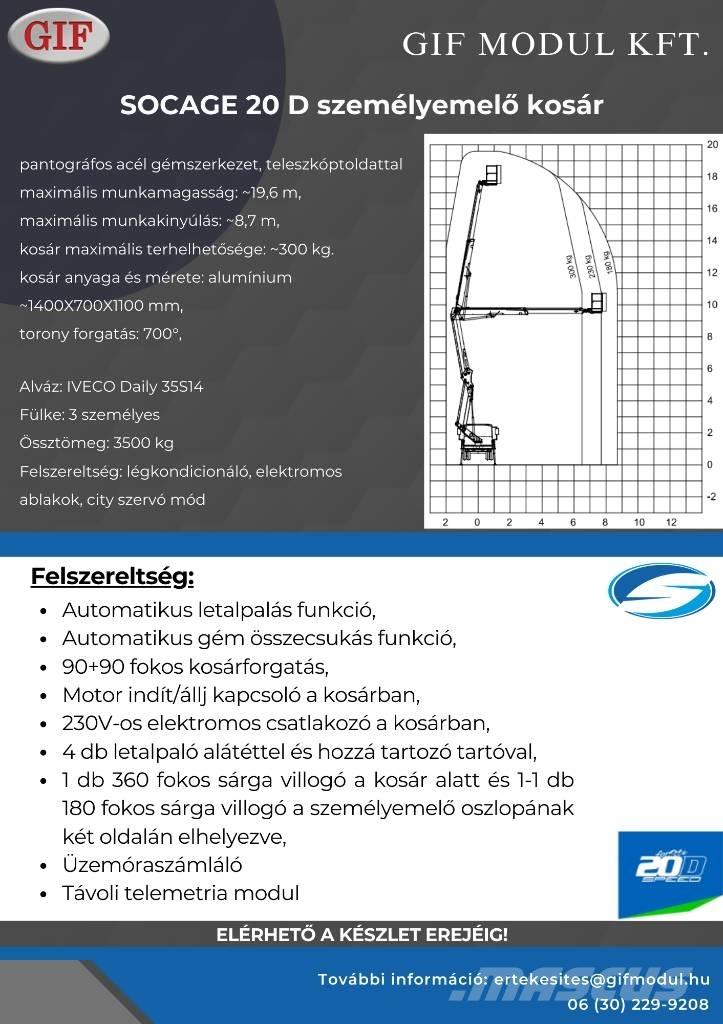 Socage 20D Vertical mast lifts
