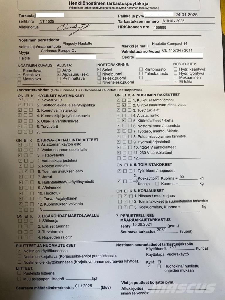 Haulotte Compact 14 Scissor lifts