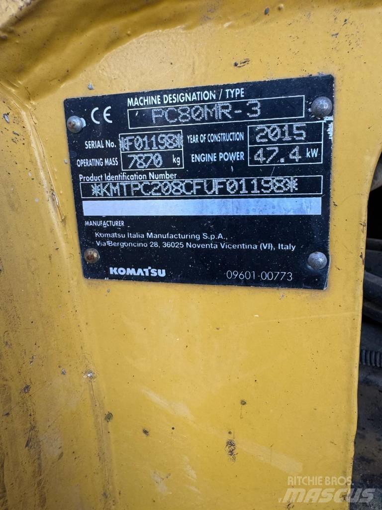 Komatsu PC 80 MR-3 Midi excavators  7t - 12t
