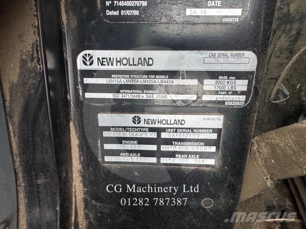 New Holland LM 415 A Telehandlers for agriculture