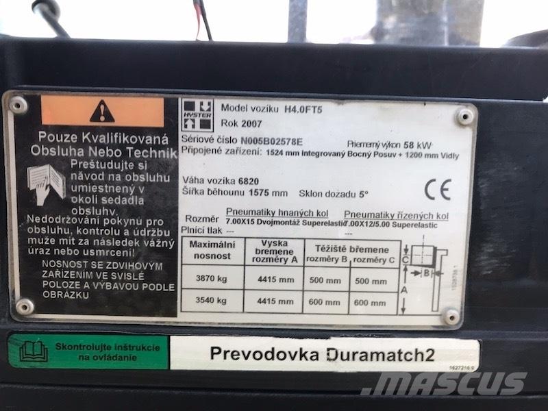 Hyster 4.0 FT5 Diesel trucks