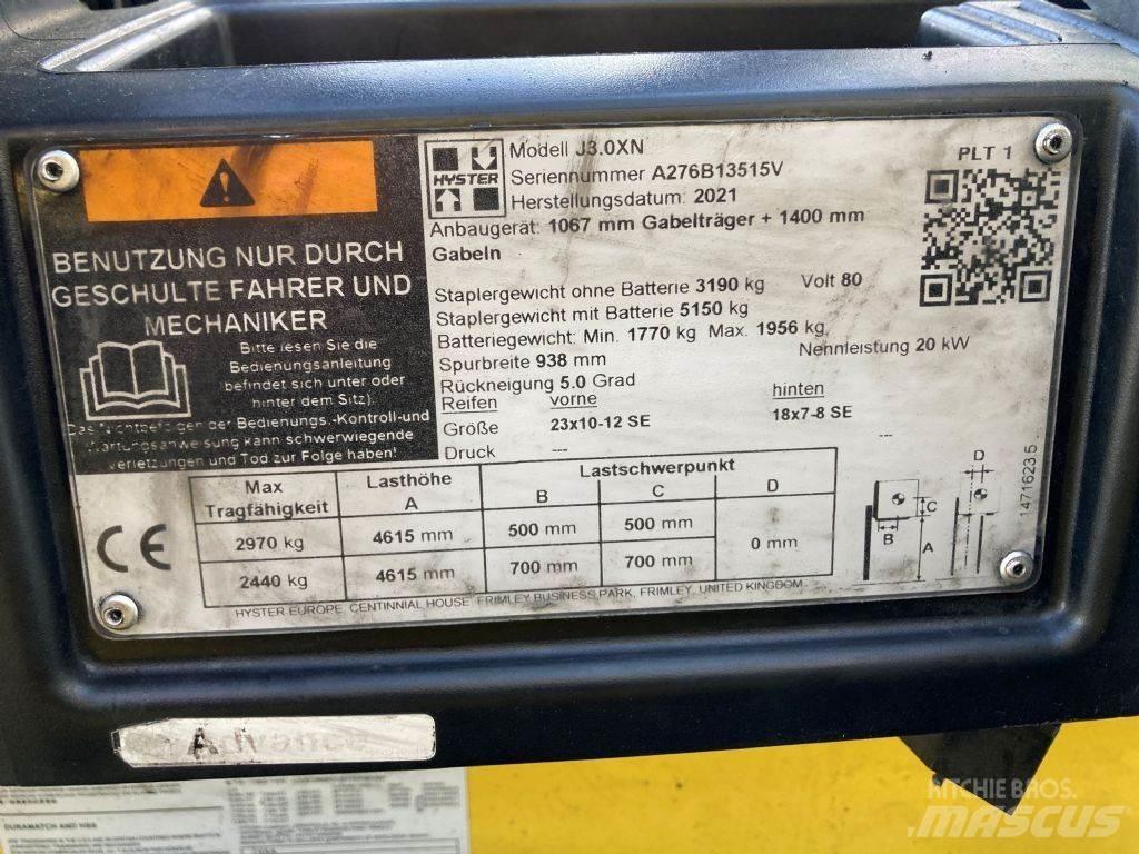 Hyster J 3.0 XN Electric forklift trucks