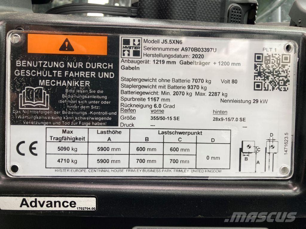 Hyster J 5.5 XN6 Electric forklift trucks