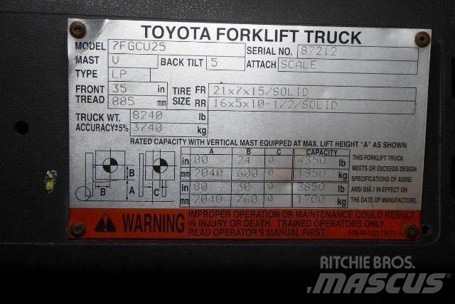 Toyota 7FGCU25 Forklift trucks - others