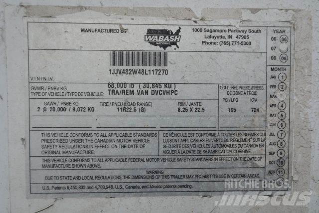 Wabash DVCVHPC Box body trailers