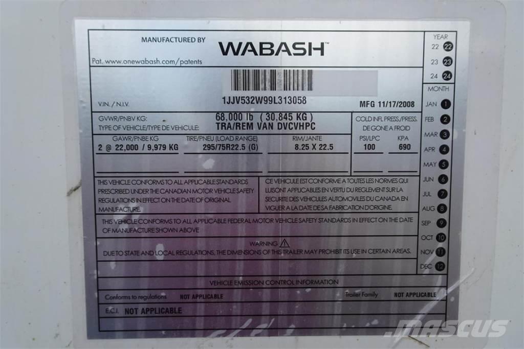Wabash DVCVHPC Box body trailers