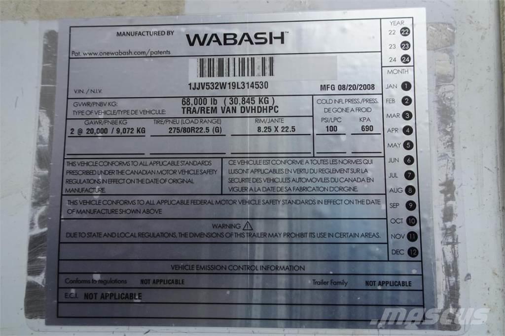 Wabash DVHDHPC Box body trailers