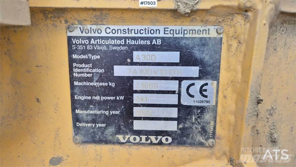 Volvo A30D Articulated Dump Trucks (ADTs)