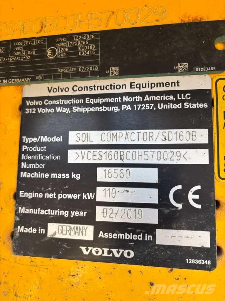 Volvo SD 160 B Single drum rollers