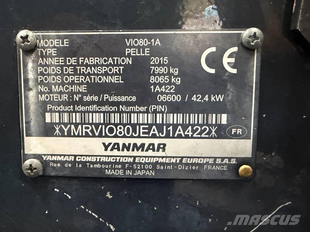 Yanmar Vio 80-1A Midi excavators  7t - 12t