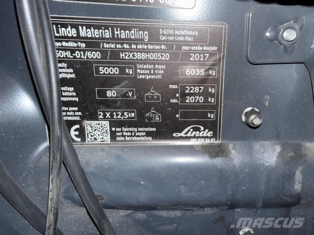 Linde E 50-02 Electric forklift trucks