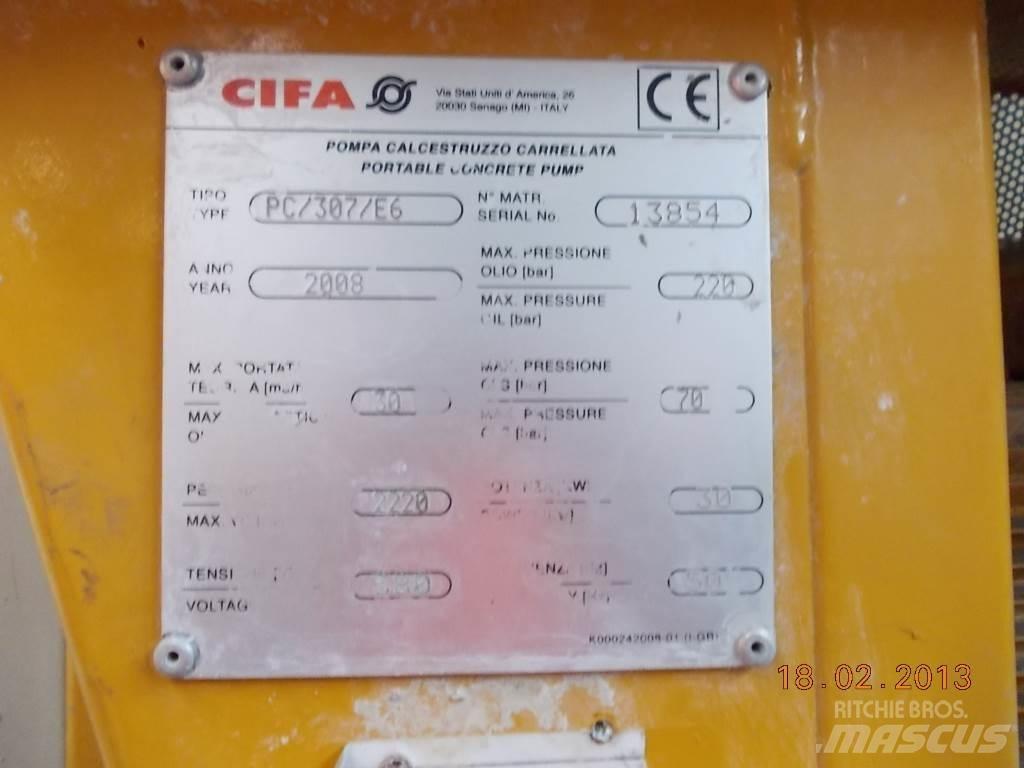 Cifa PC 307 E6 Concrete pump trucks