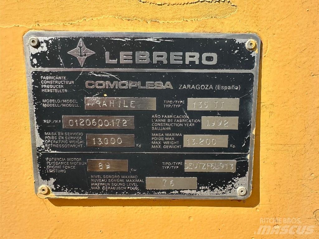 Lebrero 135 TT Single drum rollers