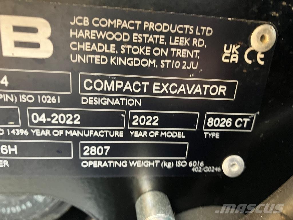 JCB 8026 CTS Mini excavators < 7t (Mini diggers)
