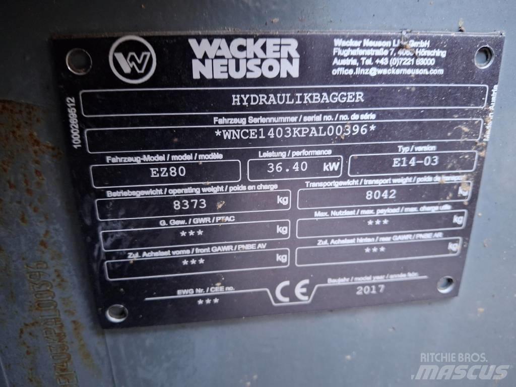 Wacker Neuson EZ 80 Midi excavators  7t - 12t