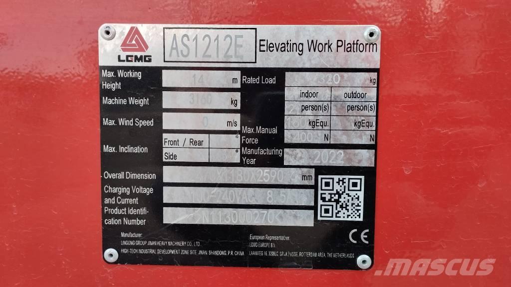 LGMG AS 1212 E Scissor lifts