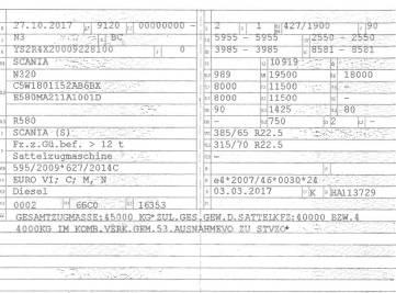 Scania R 580 Tractor Units