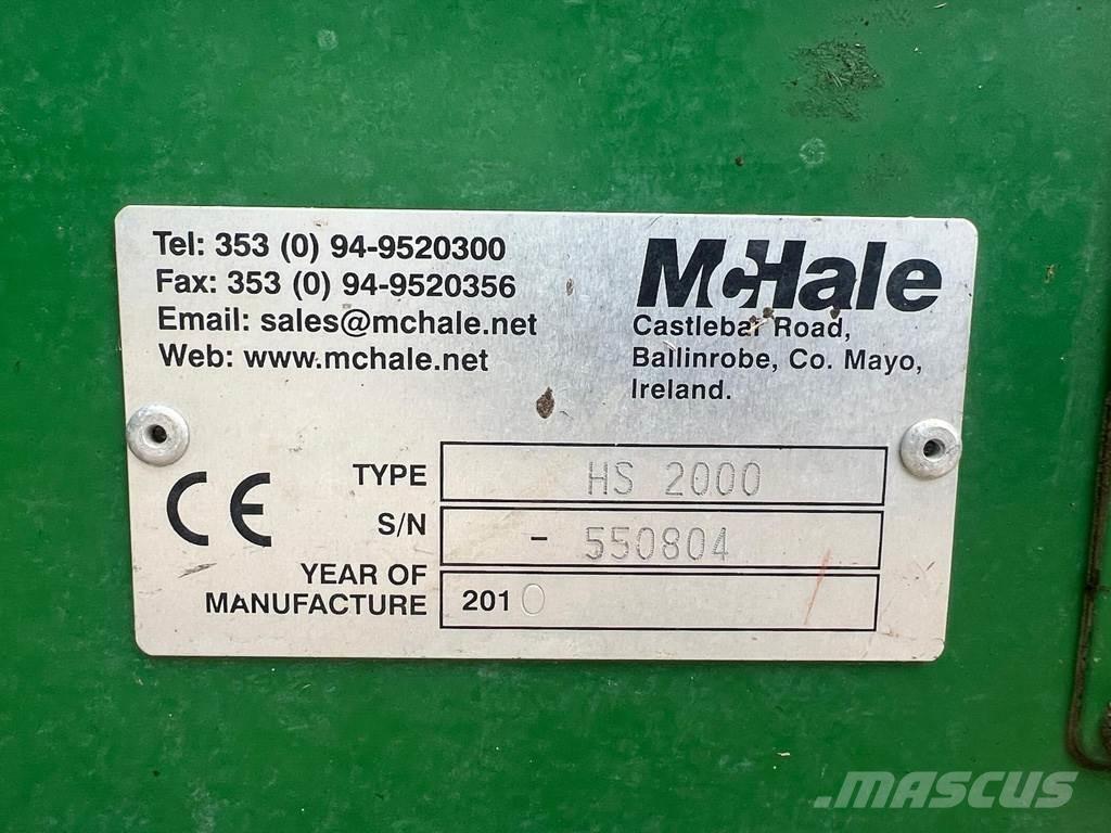 McHale HS2000 Pasture mowers and toppers