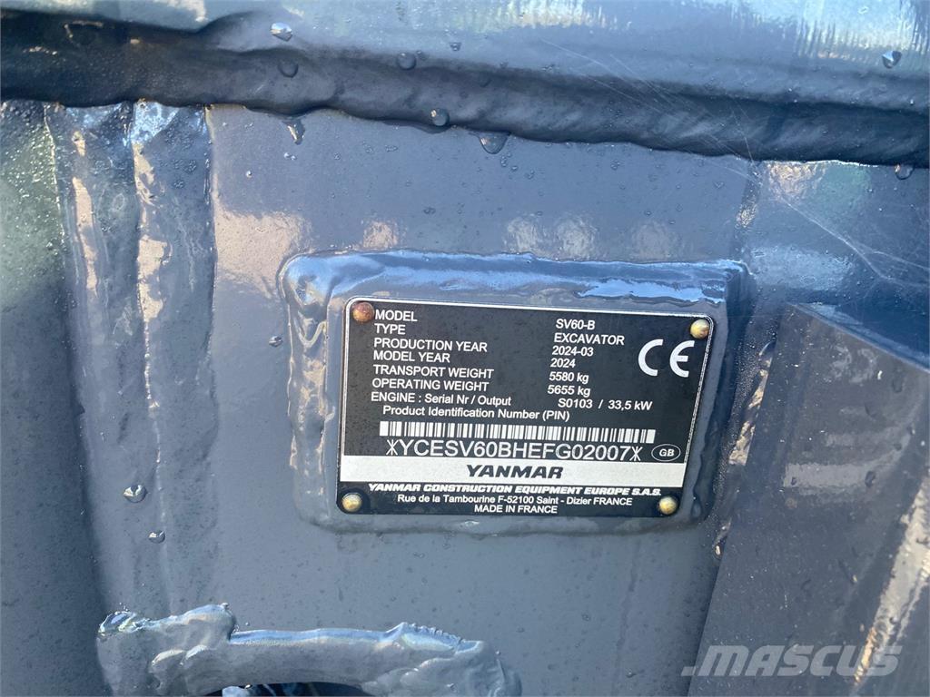 Yanmar SV60-B Midi excavators  7t - 12t
