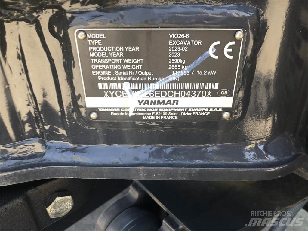 Yanmar VIO26-6 Midi excavators  7t - 12t