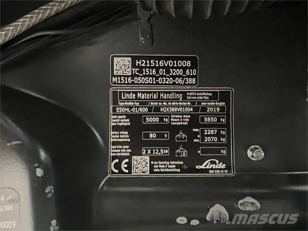 Linde E 50HL-01 Electric forklift trucks