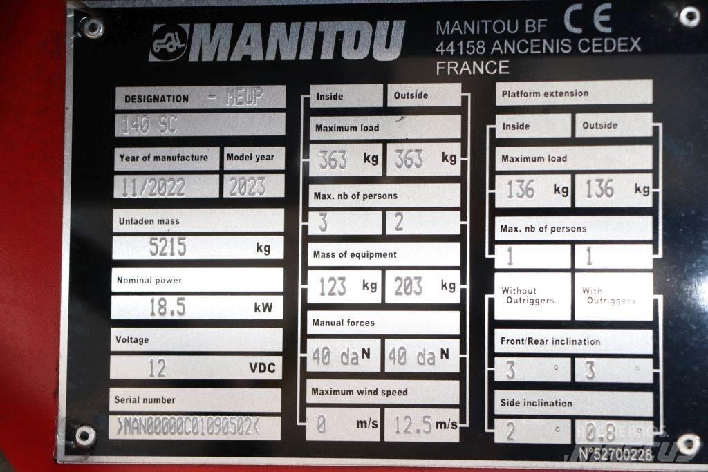 Manitou 140 SC Scissor lifts