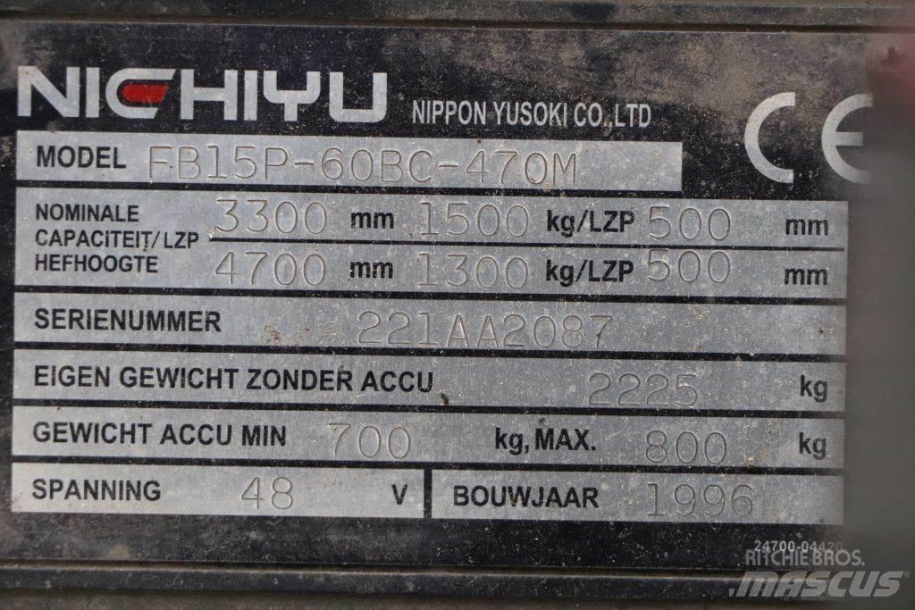 Nichiyu FB15P-60BC Electric forklift trucks