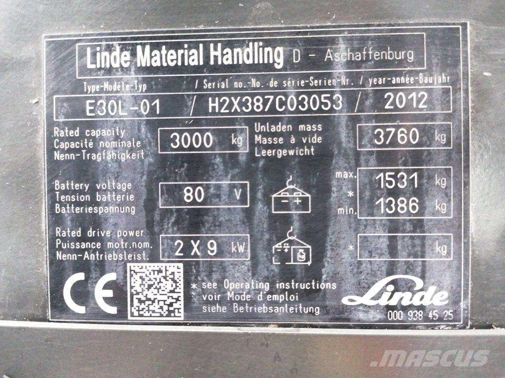 Linde E30L-01 Electric forklift trucks