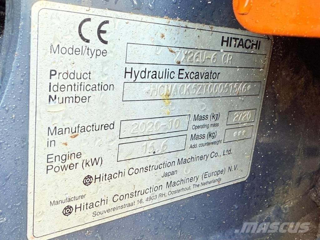 Hitachi ZX 26 U-6 CR Mini excavators < 7t (Mini diggers)