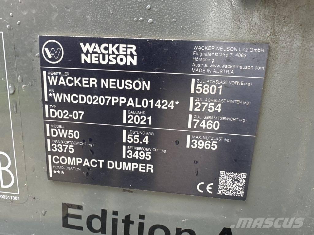 Wacker Neuson DW50 Site dumpers