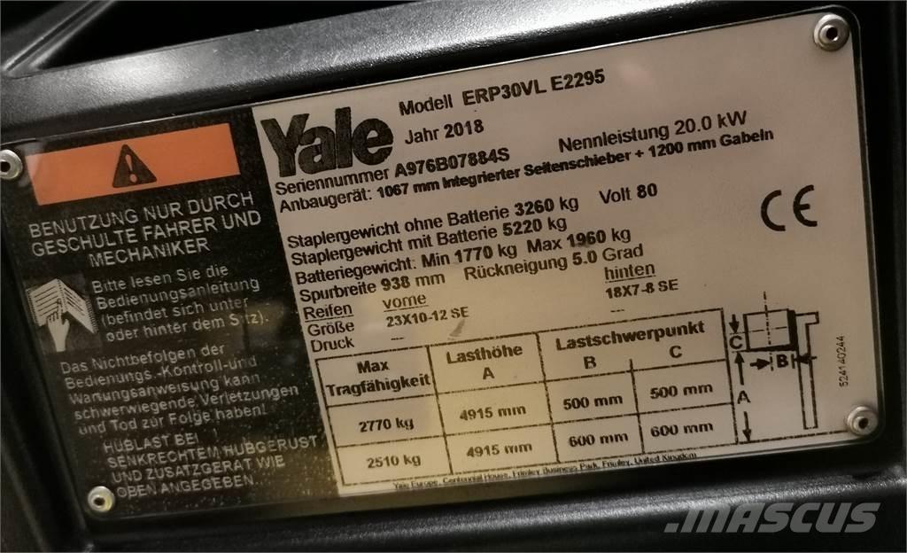 Yale ERP30VL Electric forklift trucks