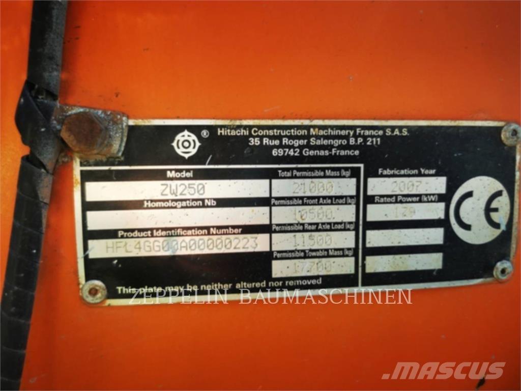 Hitachi ZW250 Wheel loaders