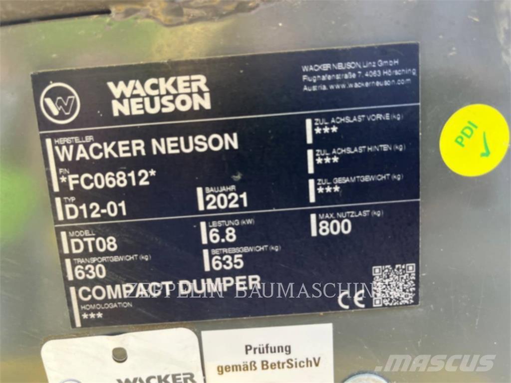 Wacker DT08 Articulated Dump Trucks (ADTs)