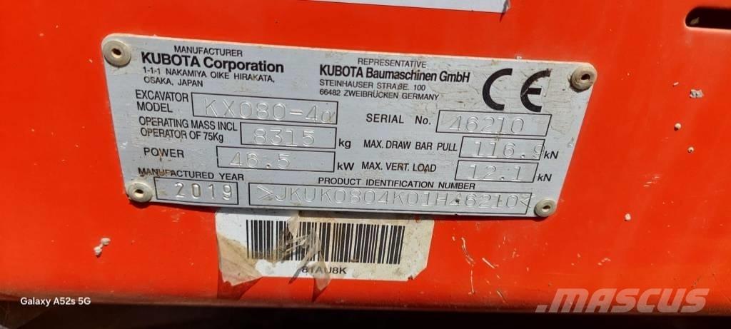 Kubota KX 080-4 Midi excavators  7t - 12t