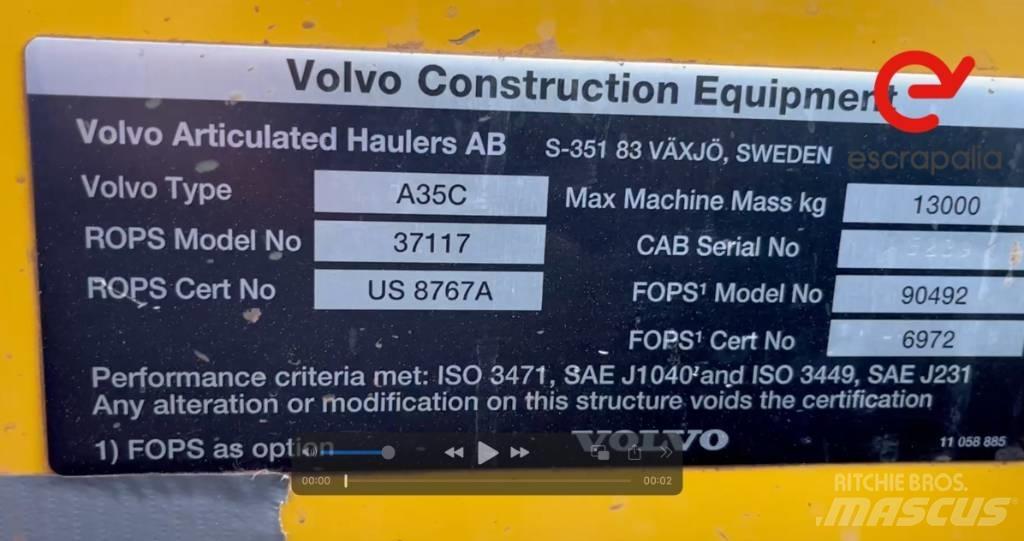 Volvo A 35 C Articulated Dump Trucks (ADTs)