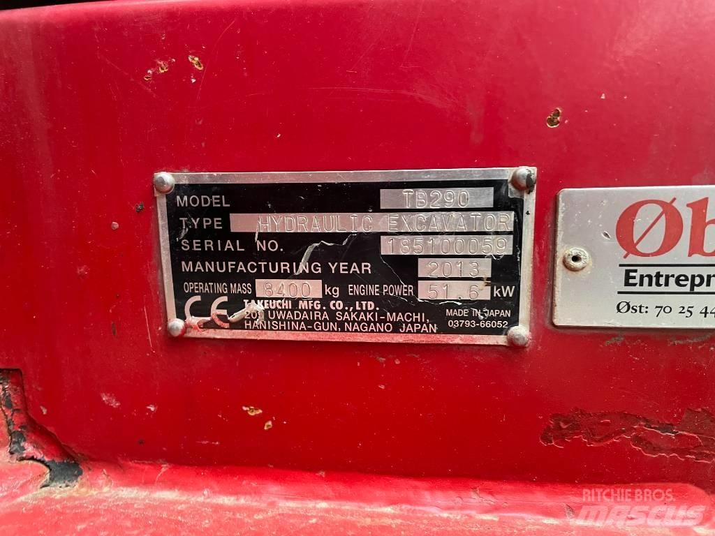 Takeuchi TB290 Midi excavators  7t - 12t