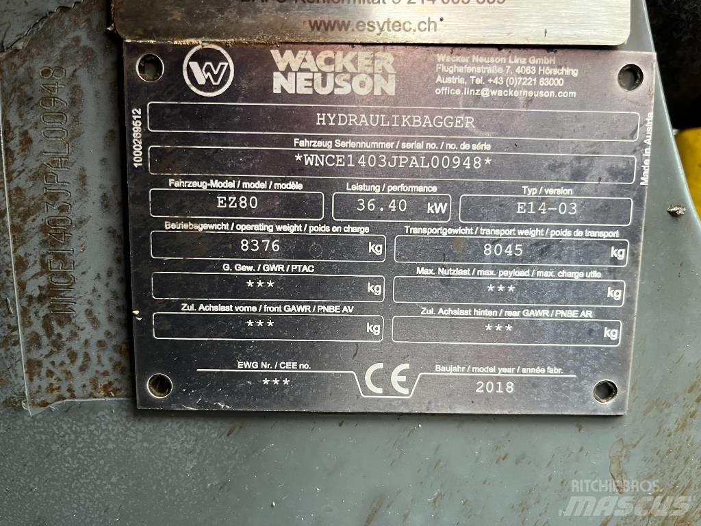 Wacker Neuson EZ 80 Midi excavators  7t - 12t