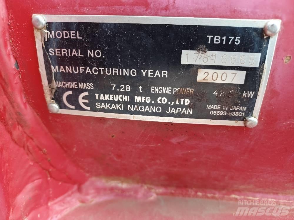 Takeuchi TB175 Midi excavators  7t - 12t