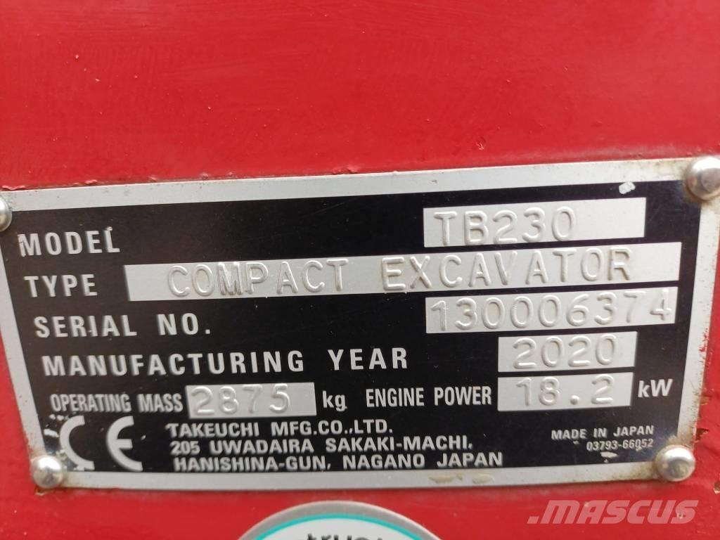 Takeuchi TB 230 Mini excavators < 7t (Mini diggers)