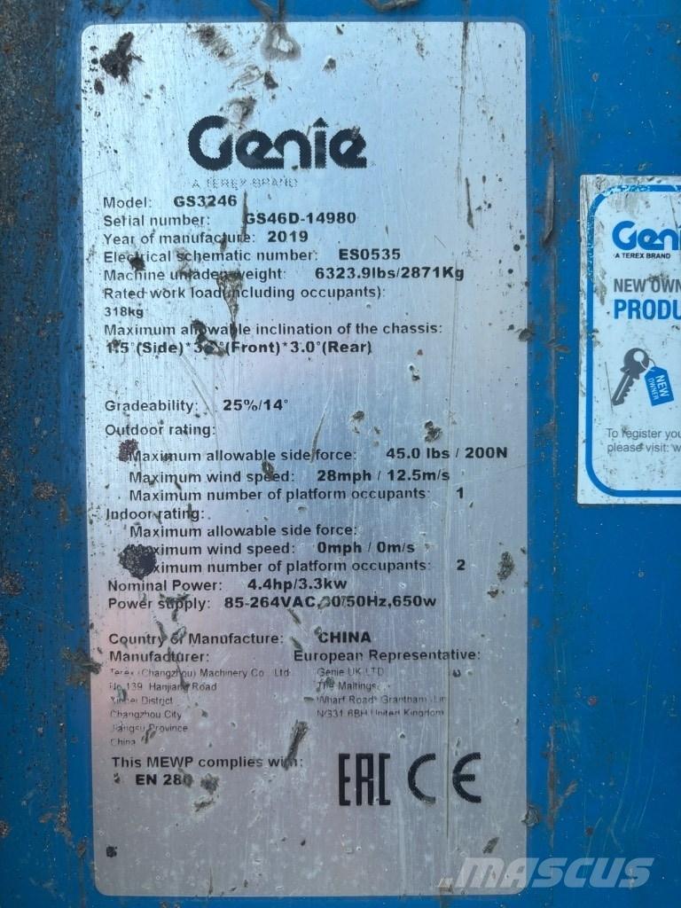 Genie GS 3246 Scissor lifts