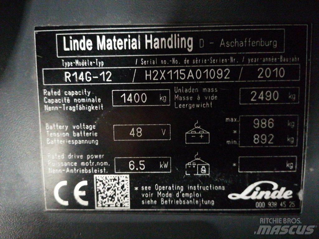 Linde R14G-12 Reach trucks