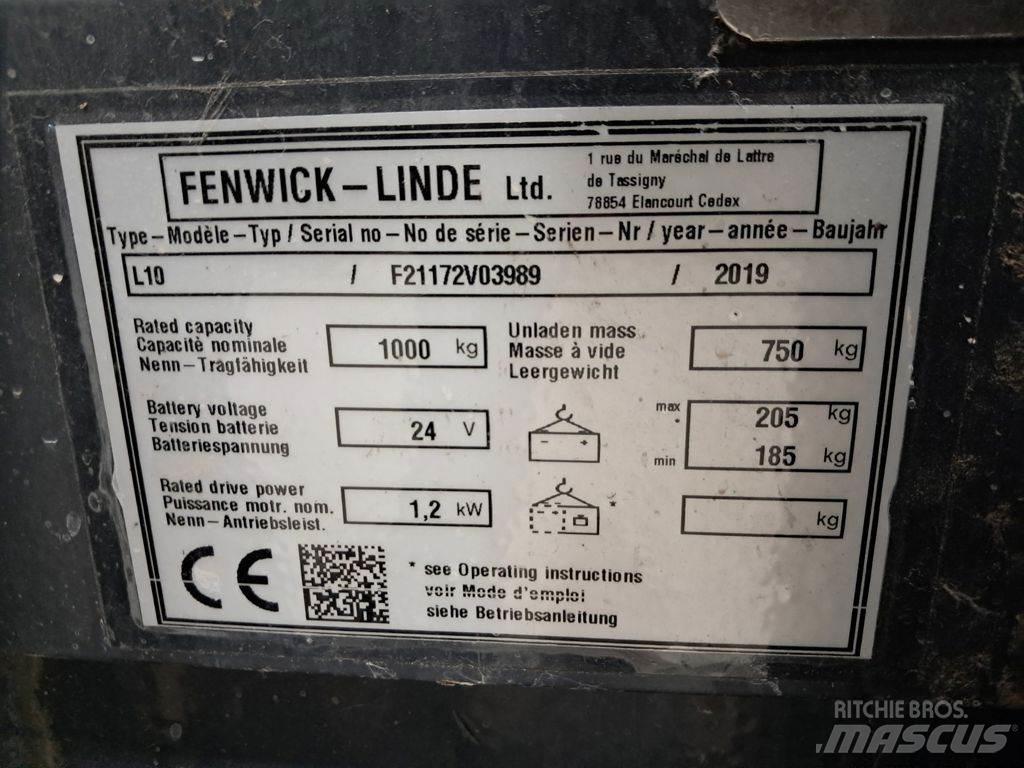 Linde L10 Pedestrian stacker