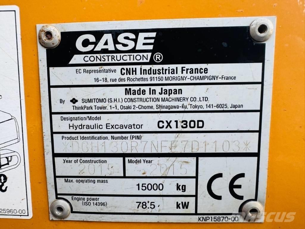 CASE CX 130 D Crawler excavators