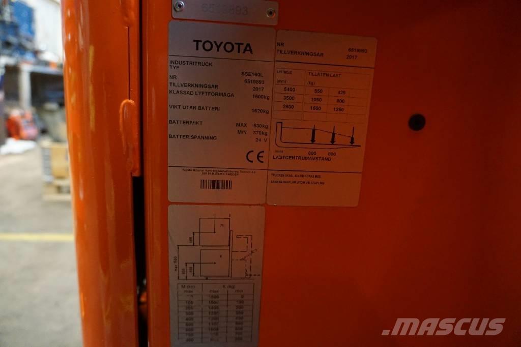 Toyota SSE160L Self propelled stackers