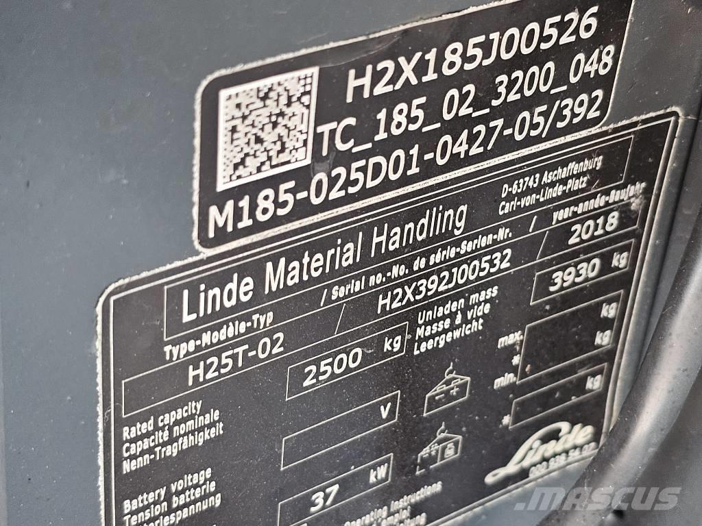Linde H25T-02 LPG trucks