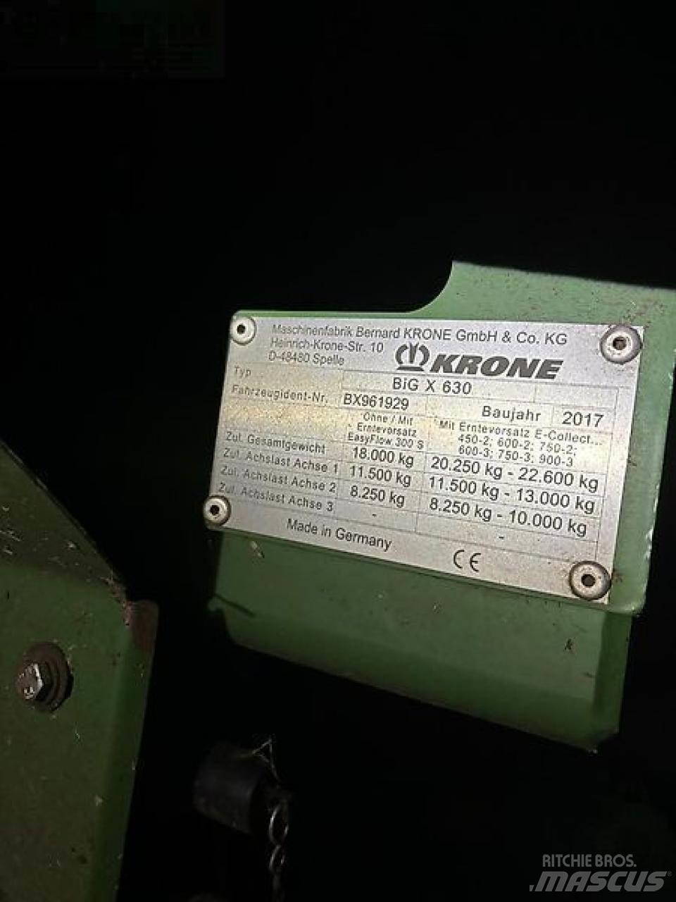 Krone big x 630 Self-propelled foragers