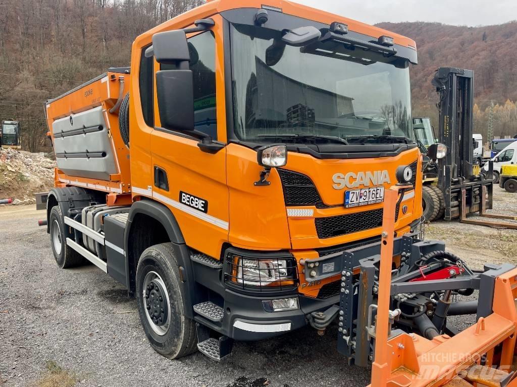 Scania P 410 Sand and salt spreaders