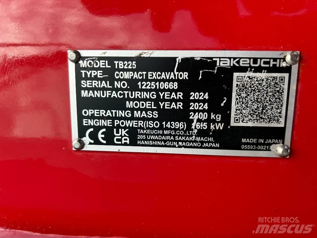 Takeuchi TB 225A V5 Mini excavators < 7t (Mini diggers)
