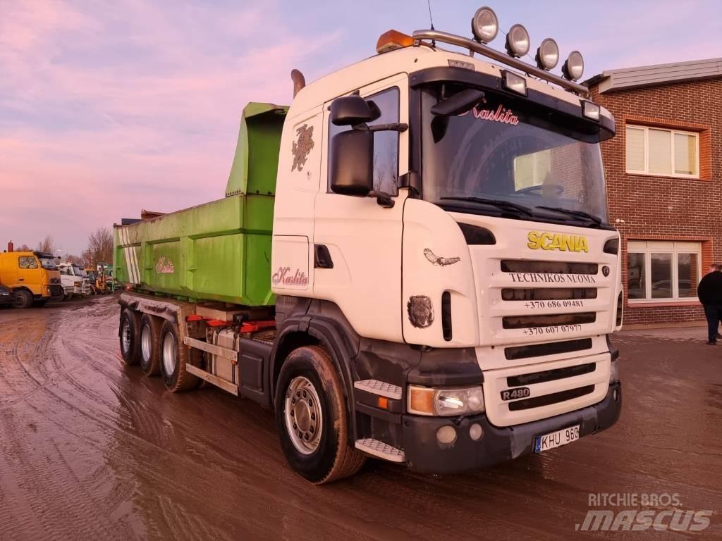 Scania R 480 8X4 Skip loader trucks